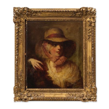 Portrait of a Lady with a Straw Hat