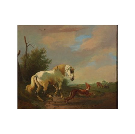 A Horse and a Dog in a Landscape
