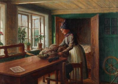 Interior with a Fanø woman