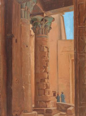 Scene from North Africa with column architecture
