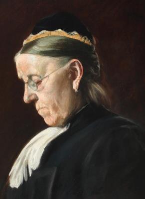 Portrait of a woman in profile