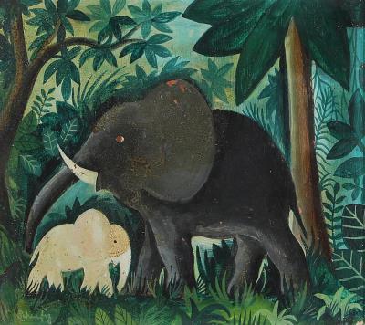 Elephants in the jungle