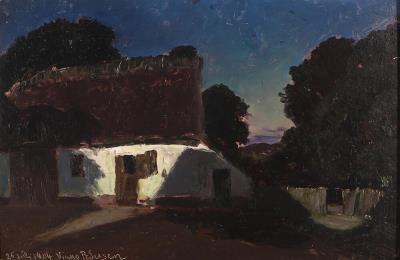 Farm exterior, evening