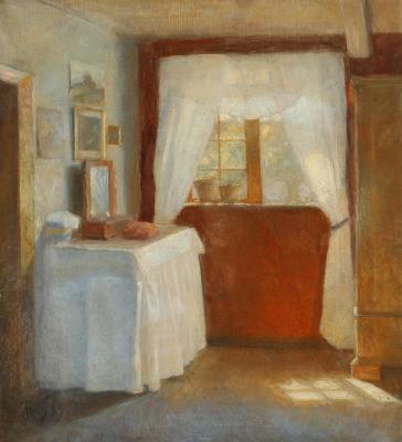 Interior with sunlight by Ludvig Find - Auction record, sale price, and art valuation. Compare with similar artists and explore comparable artworks.