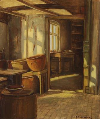 Interior in sunlight by Yelva Vermehren - Auction record, sale price, and art valuation. Compare with similar artists and explore comparable artworks.