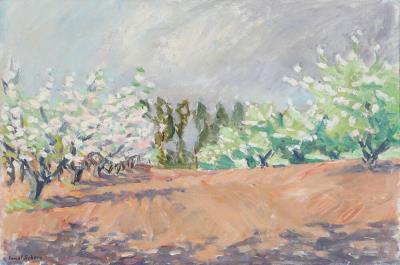 Blossoming apple trees by Ernst Syberg - Auction record, sale price, and art valuation. Compare with similar artists and explore comparable artworks.