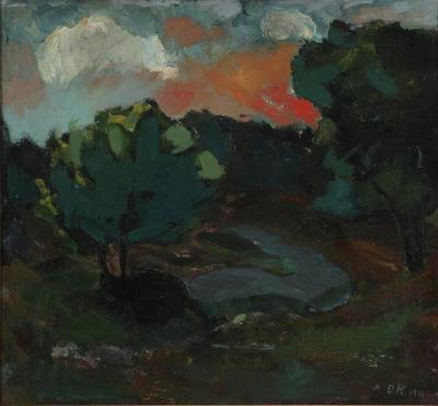 Landscape, sunset.