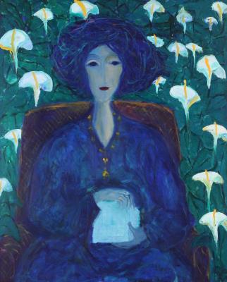 Portrait of a woman in blue tones by Svend Bie Christensen - Auction record, sale price, and art valuation. Compare with similar artists and explore comparable artworks.