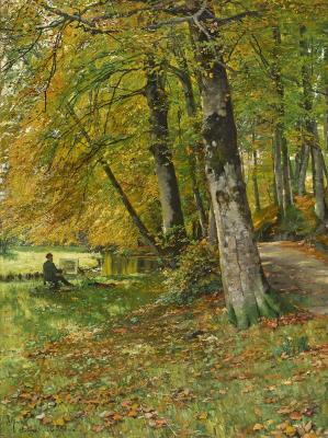 "Sommereftermiddag ved Sorgenfri Aa" (Summer afternoon)