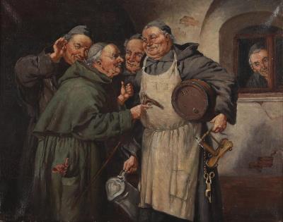 Monks talking