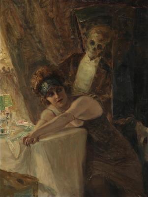 Death seizing a young woman