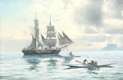 A pilot is brought on to the ship