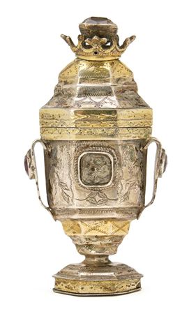 North Schleswig Empire partiel silver-gilt vinaigrette