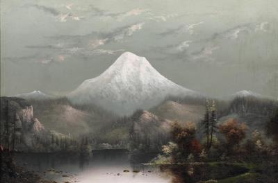 A view towards Mount Hood in Oregon, USA.