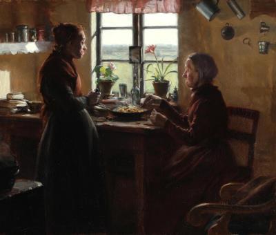 Mother and Daughter by the Window