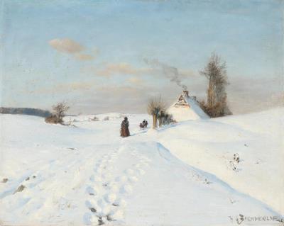 Sunlight over a Snow-Covered Landscape