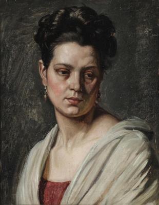 Portrait of a Woman with Golden Earrings