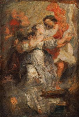 Entrevue de Marie de Médicis et de son fils