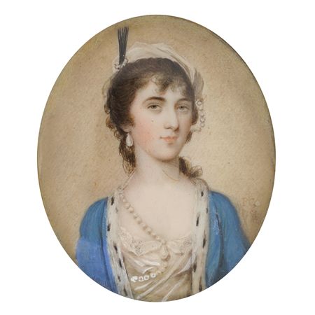 Portrait miniature of a lady