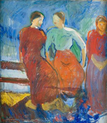 Three Women by the Fence