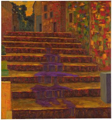 Around the stairs