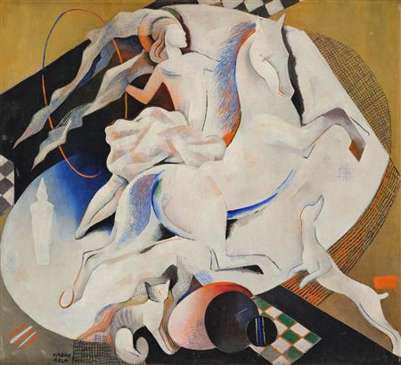 Ballerina on a white horse