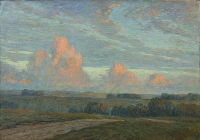 Landscape with Pink Clouds