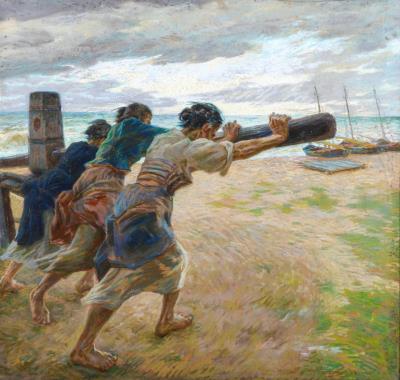Three fisherwomen on shore by Gino Piccioni - Auction record, sale price, and art valuation. Compare with similar artists and explore comparable artworks.