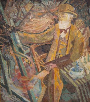 James Ensor at work in his studio