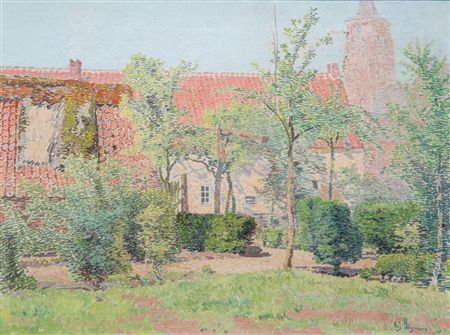 View of Tavern 'De Keizer' in Wechelderzande by Adriaan Josef Heymans - Auction record, sale price, and art valuation. Compare with similar artists and explore comparable artworks.