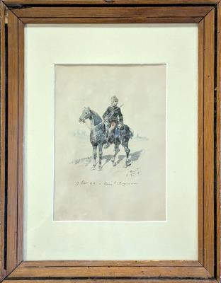 The wounded cavalryman by Henri Maigrot - Auction record, sale price, and art valuation. Compare with similar artists and explore comparable artworks.