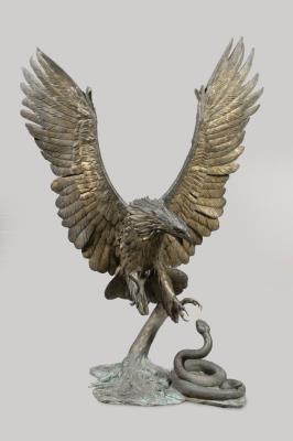 Eagle with snake by Christian Maas - Auction record, sale price, and art valuation. Compare with similar artists and explore comparable artworks.