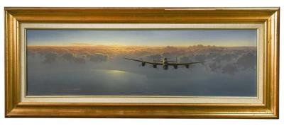 The flying Lancaster at sunrise