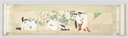 Koshibagakizoshi (scroll of shunga)