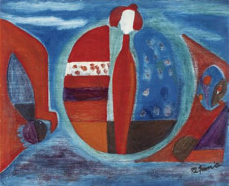 Person in red clothing by Fumio Nambata - Auction record, sale price, and art valuation. Compare with similar artists and explore comparable artworks.
