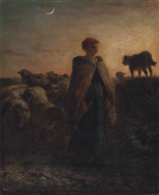 Shepherdess Leading Her Herd
