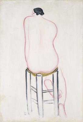 Modèle nue, assise, de dos II (Seated Nude Model, Viewed from the Back II)