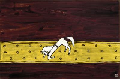 Cheval agenouillé sur un tapis (Kneeling Horse on Carpet)