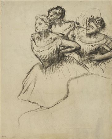 Trois danseuses dans les coulisses
