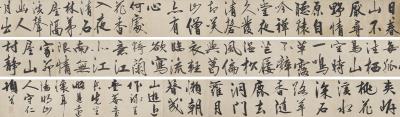 Poem in Running Script by Shouren Wang - Auction record, sale price, and art valuation. Compare with similar artists and explore comparable artworks.