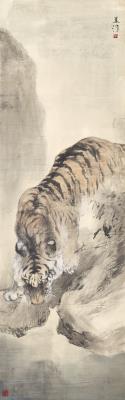 Tiger by a Stream