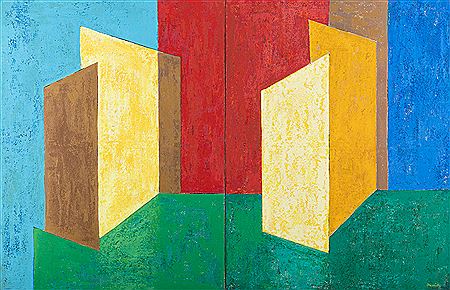 SIAMOIS (diptych) by Mohamed Hamidi - Auction record, sale price, and art valuation. Compare with similar artists and explore comparable artworks.