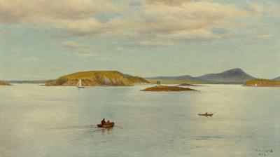 Porcupine Islands with Schoodic Mountain, Bar Harbor, Maine