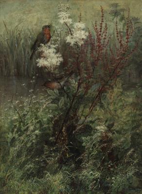 Songbirds in a Woodland Marsh