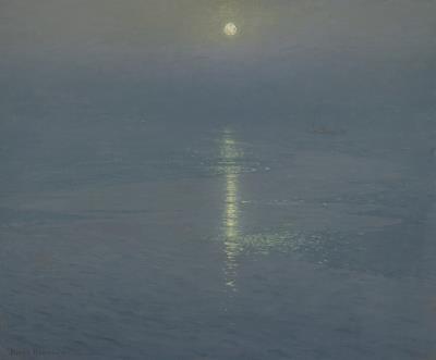 Moonrise in Charleston Harbor