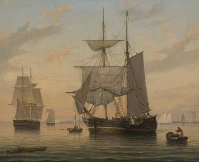 Taking in Sails at Sunset