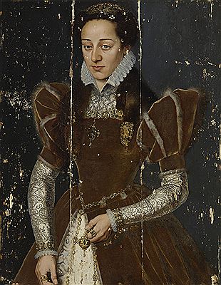 Portrait of a lady, three-quarter length, traditionally identified as the wife of Martinus del Rio by Willem Key - Auction record, sale price, and art valuation. Compare with similar artists and explore comparable artworks.