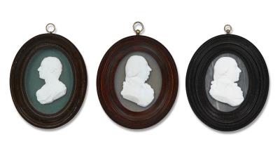 Three Scottish glass-paste portrait miniatures (3)