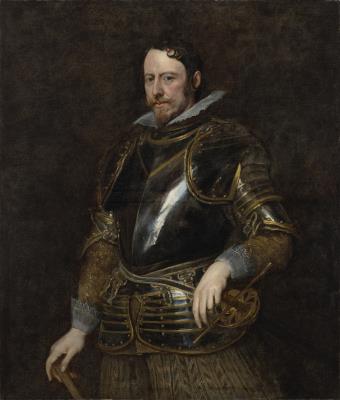 Portrait of a Genoese officer, three-quarter length, in armor