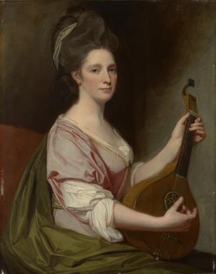 Portrait of Henrietta, Lady Smith, née Dodsworth (1736-1795), three-quarter length, playing a lute